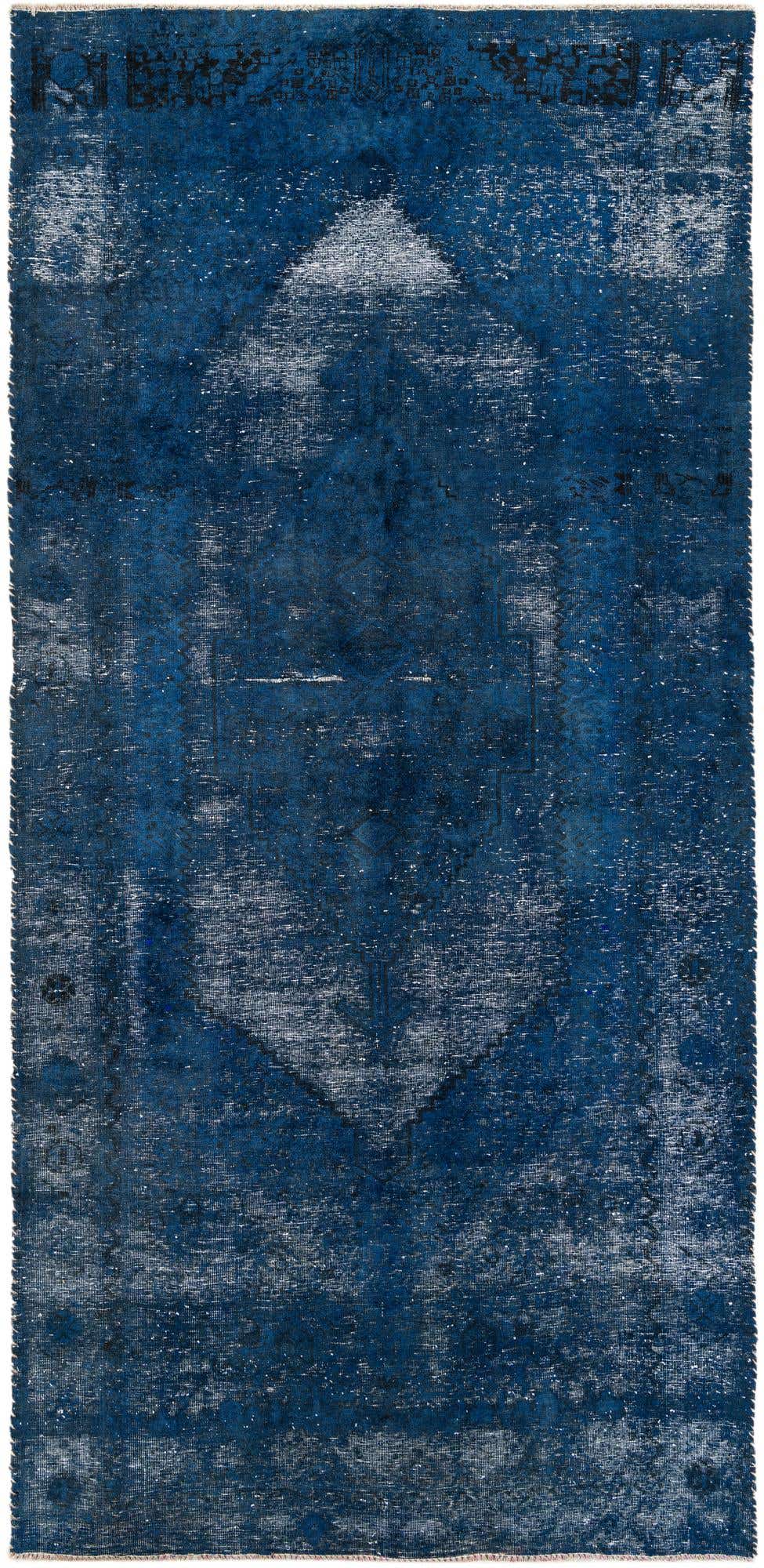 4' 9 x 9' 10 Hand Knotted Ultra Vintage Persian Wool Runner Rug