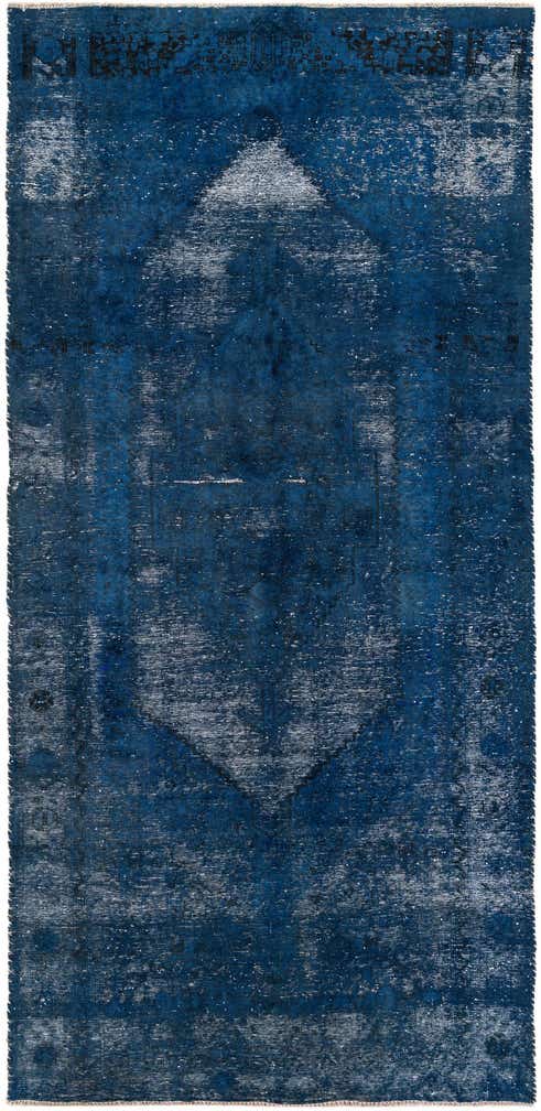 4' 9 x 9' 10 Hand Knotted Ultra Vintage Persian Wool Runner Rug