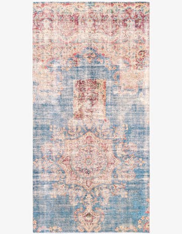 4' 9 x 9' 4 Hand Knotted Ultra Vintage Persian Wool Runner Rug