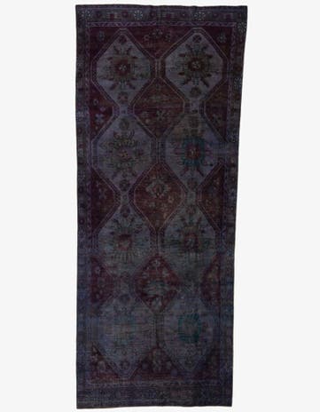 4' 9 x 12' 1 Hand Knotted Ultra Vintage Persian Wool Runner Rug