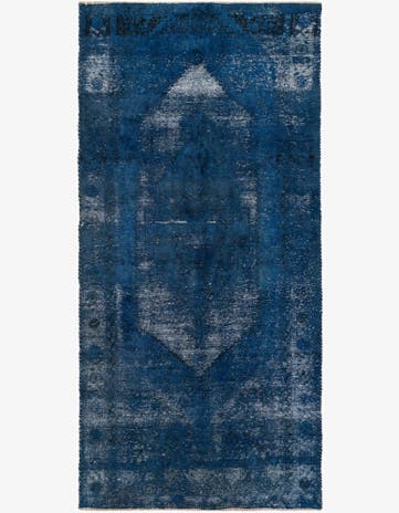 4' 9 x 9' 10 Hand Knotted Ultra Vintage Persian Wool Runner Rug