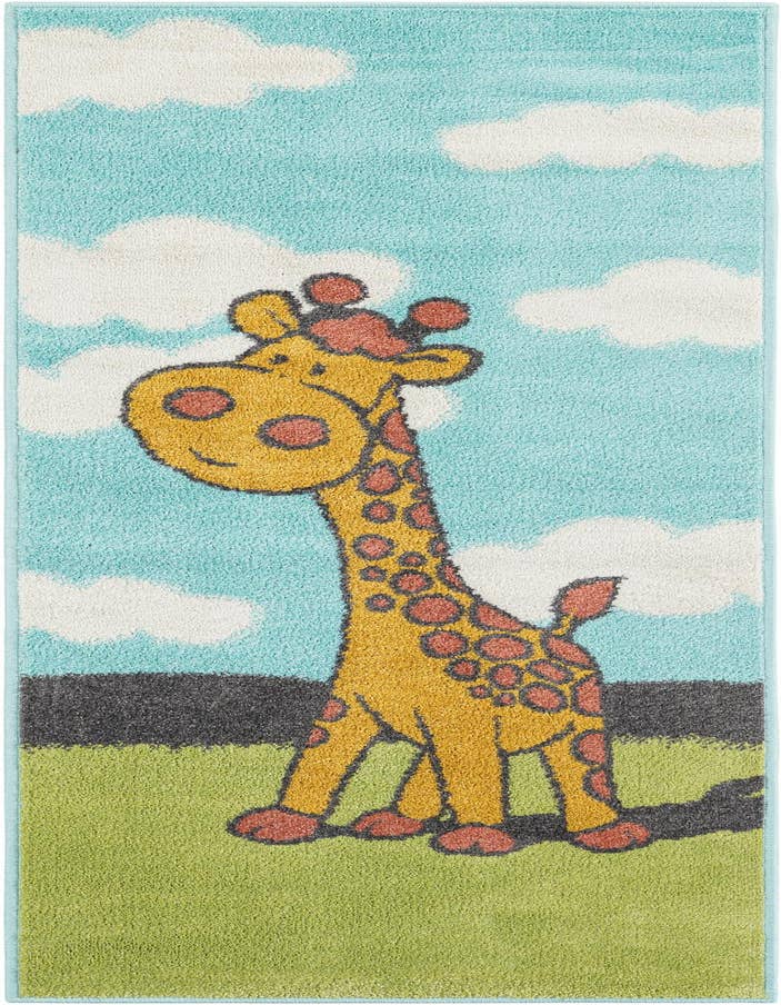 Detail image of 2' 2 x 6' 1 Giraffe Whimsy Kids Runner Rug