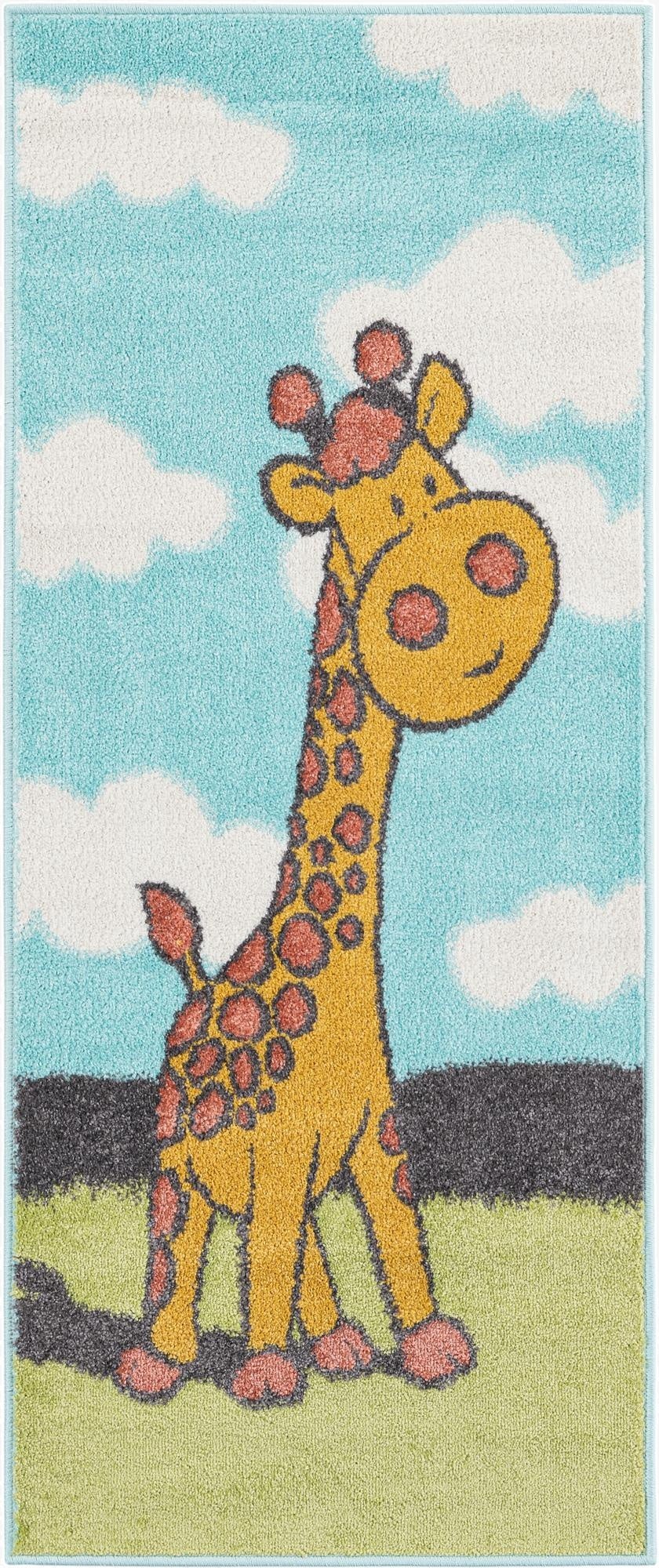 2' 2 x 5' 1 Giraffe Whimsy Kids Runner Rug