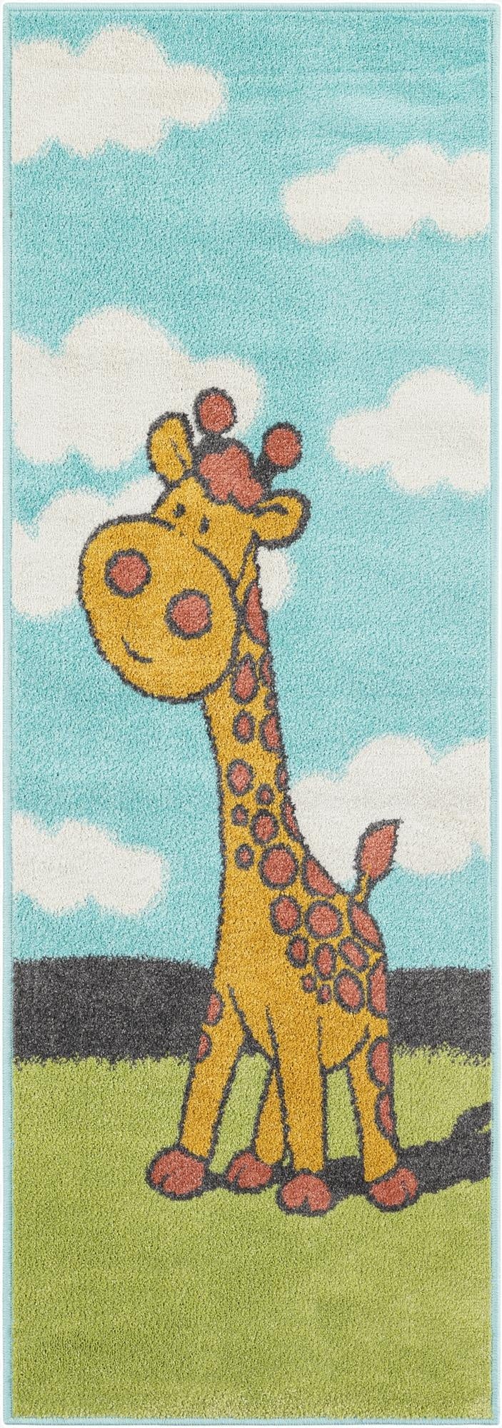 2' 2 x 6' 1 Giraffe Whimsy Kids Runner Rug