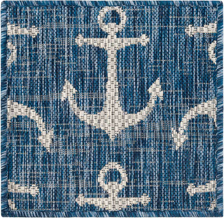 1' 4 x 1' 4 Easy-Clean Coastal Indoor / Outdoor Sample Rug