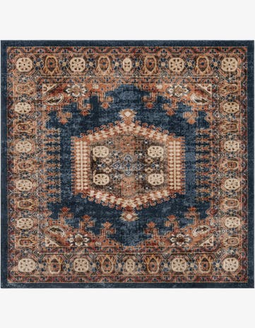 Blue Arcadia Square Rug