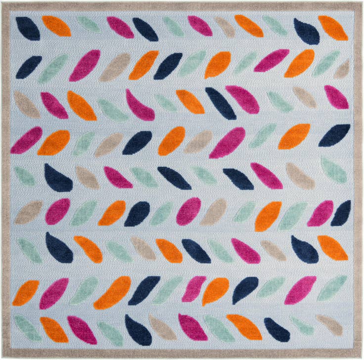 Detail image of 7' 10 x 7' 10 Easy-Clean Aruba Indoor / Outdoor Square Rug