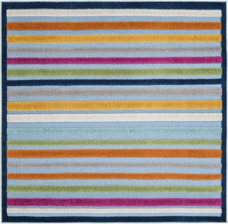 Detail image of 5' 3 x 5' 3 Easy-Clean Aruba Indoor / Outdoor Square Rug