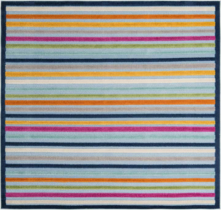 7' 10 x 7' 10 Easy-Clean Aruba Indoor / Outdoor Square Rug