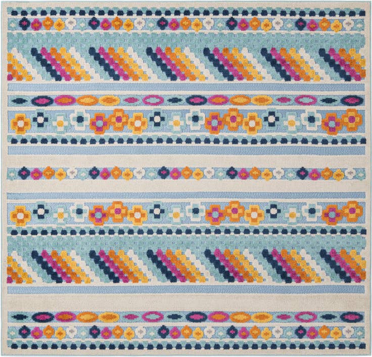 Detail image of 7' 10 x 7' 10 Easy-Clean Aruba Indoor / Outdoor Square Rug