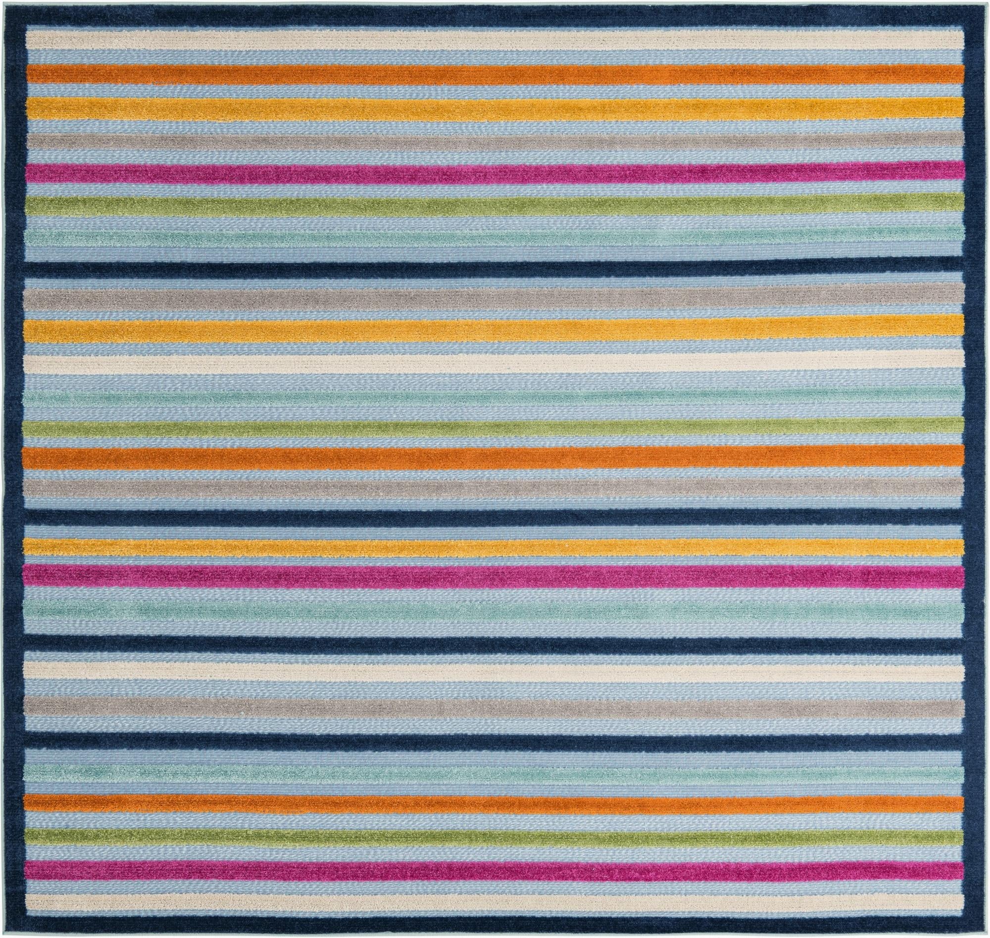 7' 10 x 7' 10  Washable Aruba Indoor / Outdoor Square Rug