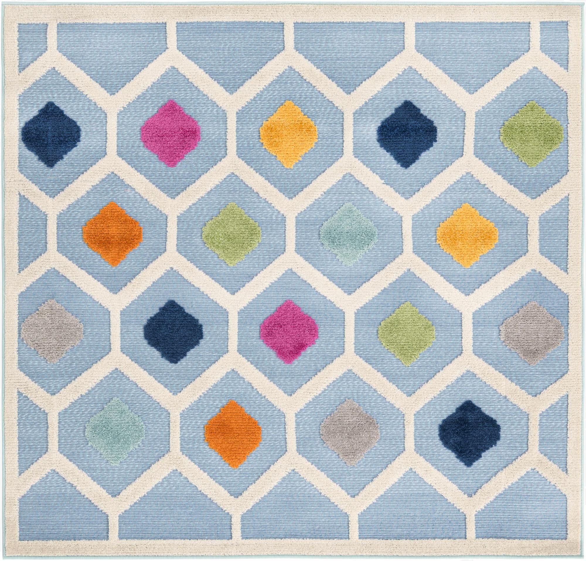 5' 3 x 5' 3  Washable Aruba Indoor / Outdoor Square Rug