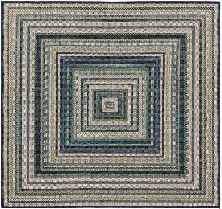 5' 3 x 5' 3 Easy-Clean Baja Indoor / Outdoor Square Rug