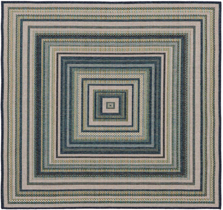 Detail image of 5' 3 x 5' 3 Easy-Clean Baja Indoor / Outdoor Square Rug