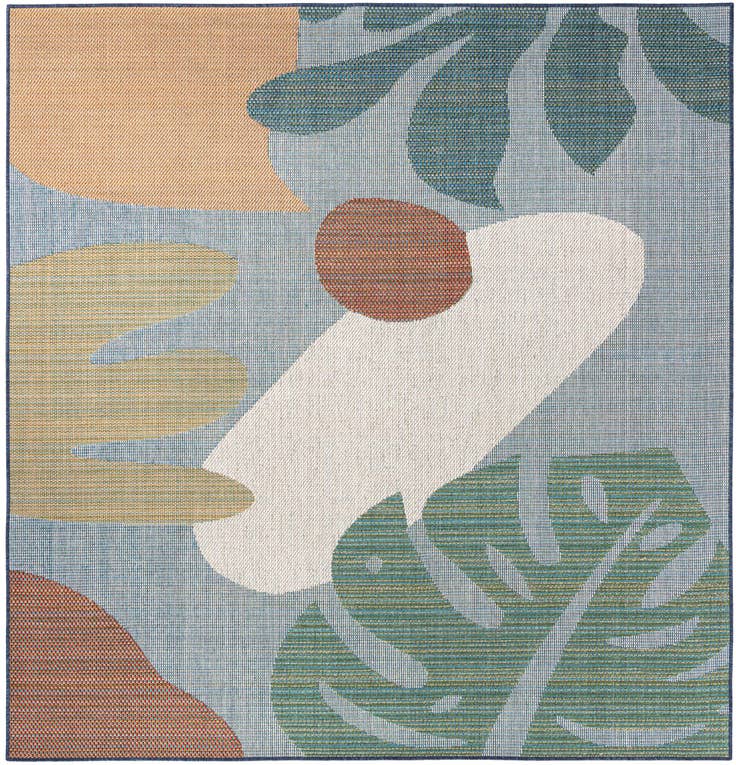 Detail image of 7' 10 x 7' 10 Easy-Clean Baja Indoor / Outdoor Square Rug