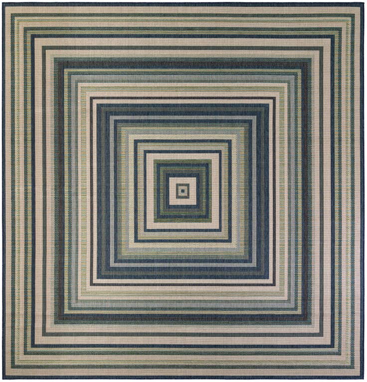 Detail image of 12' x 12' Easy-Clean Baja Indoor / Outdoor Square Rug