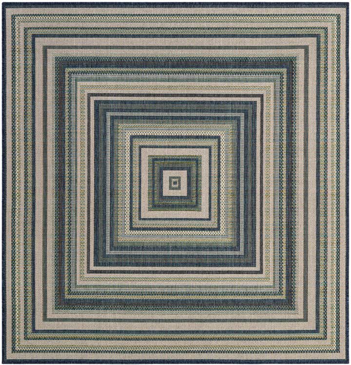 6' x 6' Easy-Clean Baja Indoor / Outdoor Square Rug