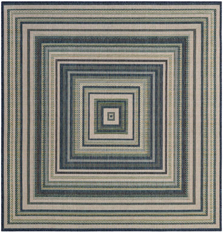 Detail image of 6' x 6' Easy-Clean Baja Indoor / Outdoor Square Rug