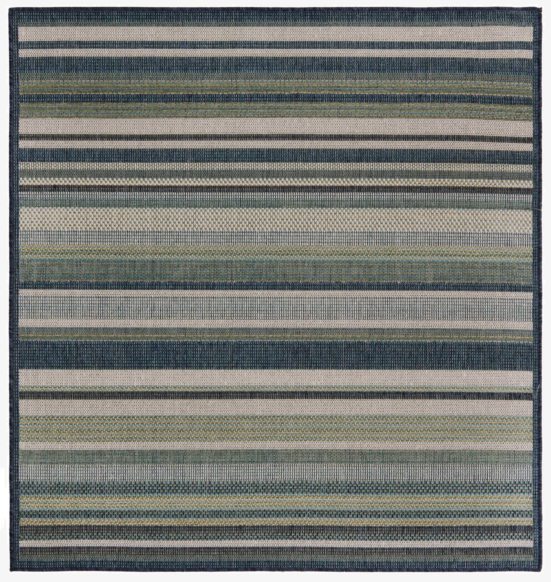 5' 3 x 5' 3  Washable Baja Indoor / Outdoor Square Rug