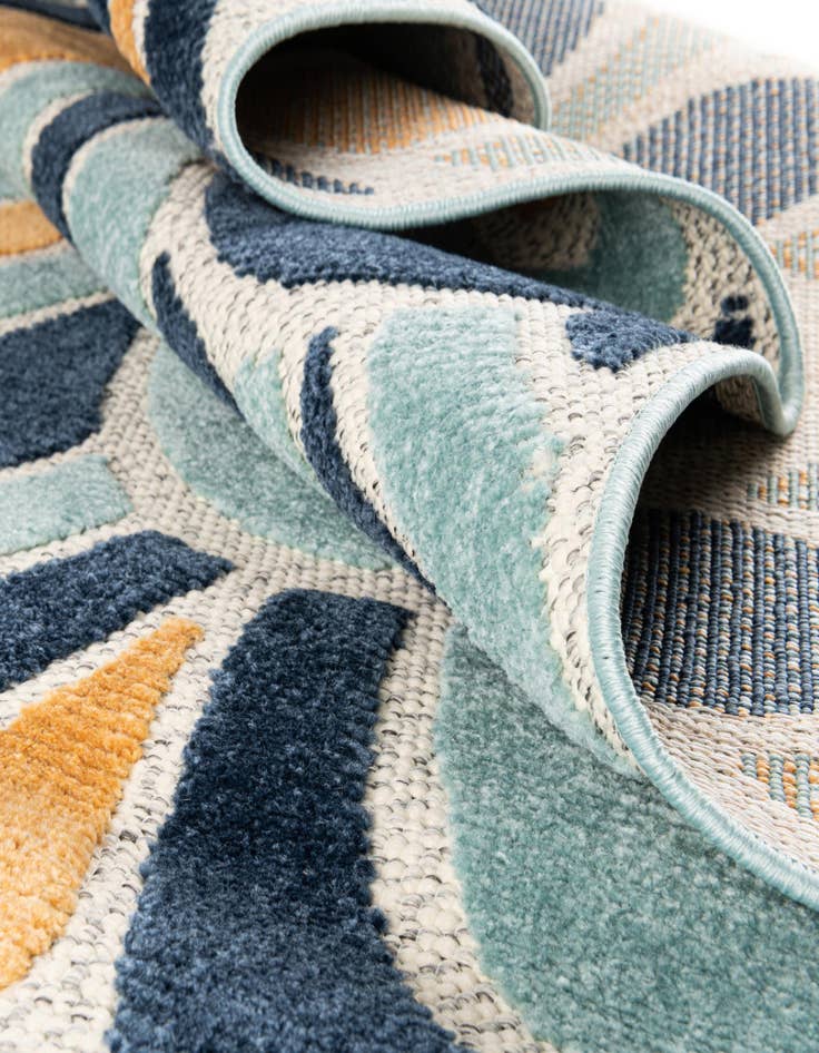 Detail image of 5' 3 x 5' 3 Easy-Clean Belize Indoor / Outdoor Square Rug