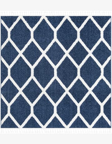 Blue Boho Square Rug