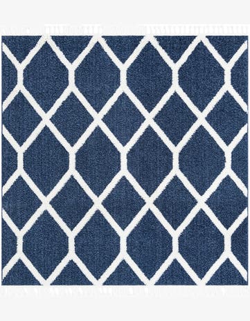 Blue Boho Square Rug