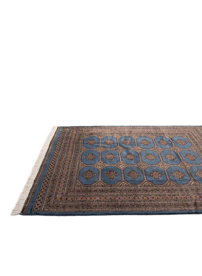 Detail image of 5' 10 x 6' 2 Hand Knotted Bokhara Oriental Wool Square Rug