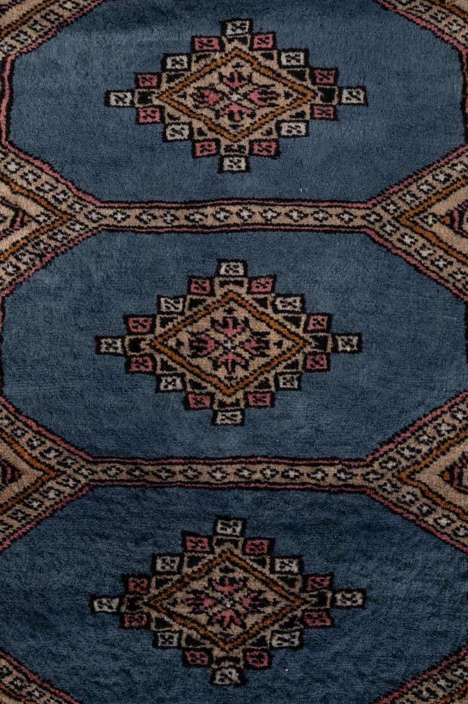5' 10 x 6' 2 Hand Knotted Bokhara Oriental Wool Square Rug