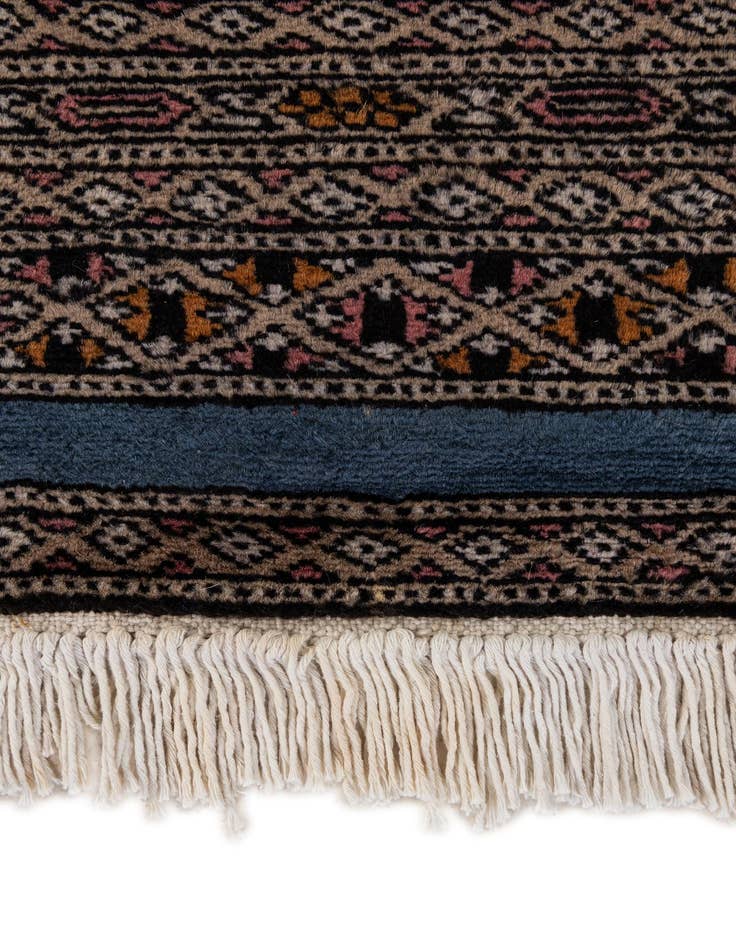 Detail image of 5' 10 x 6' 2  Hand Knotted Bokhara Oriental Wool Square Rug