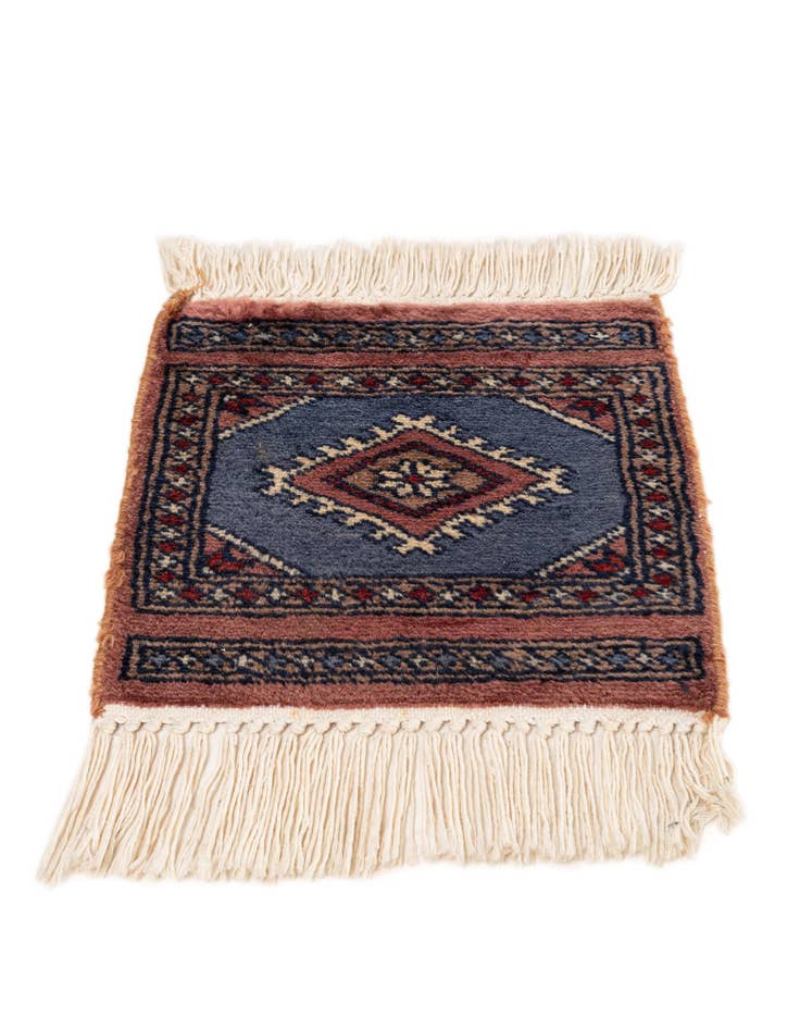 Detail image of 1' x 1' 3  Hand Knotted Bokhara Wool Square Rug