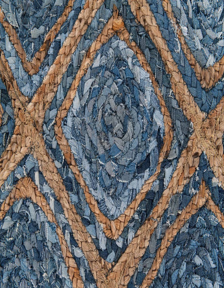 Detail image of 2' 8 x 3' 2  Hand Braided Jute Square Rug