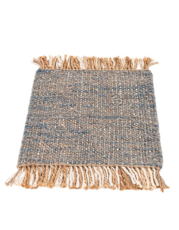 Detail image of 1' 7 x 1' 7 Handmade Braided Jute Square Rug