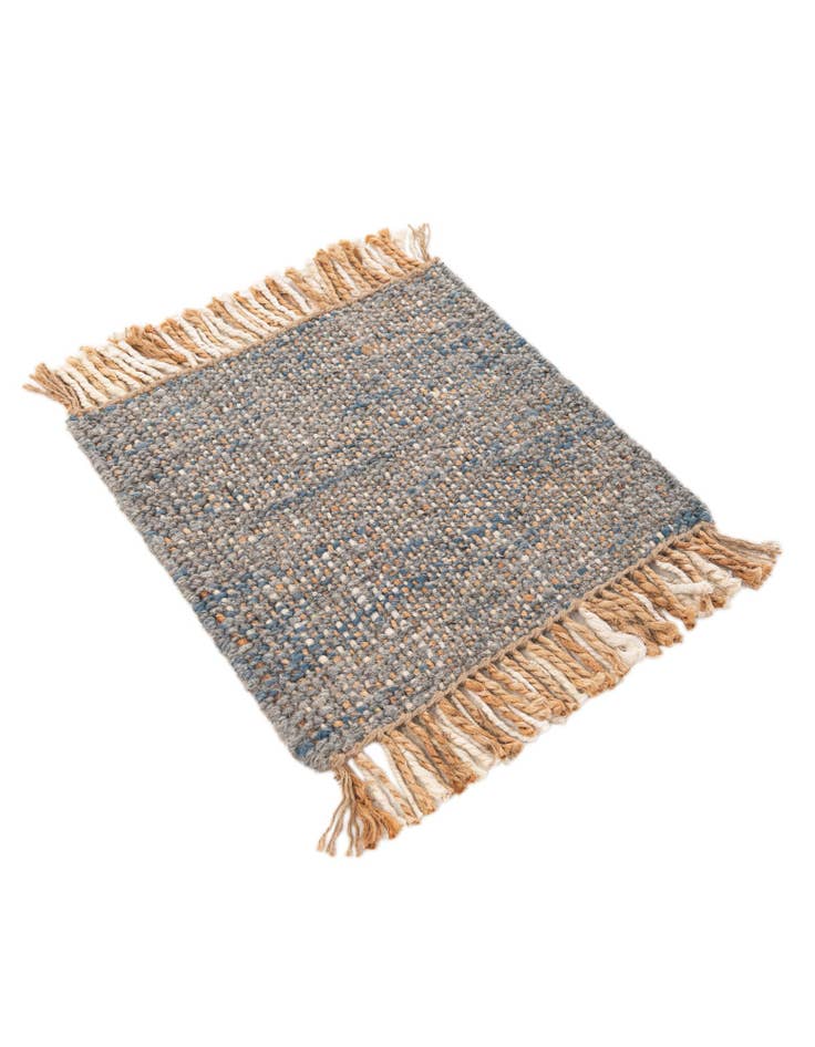 Detail image of 1' 7 x 1' 7  Hand Braided Jute Square Rug