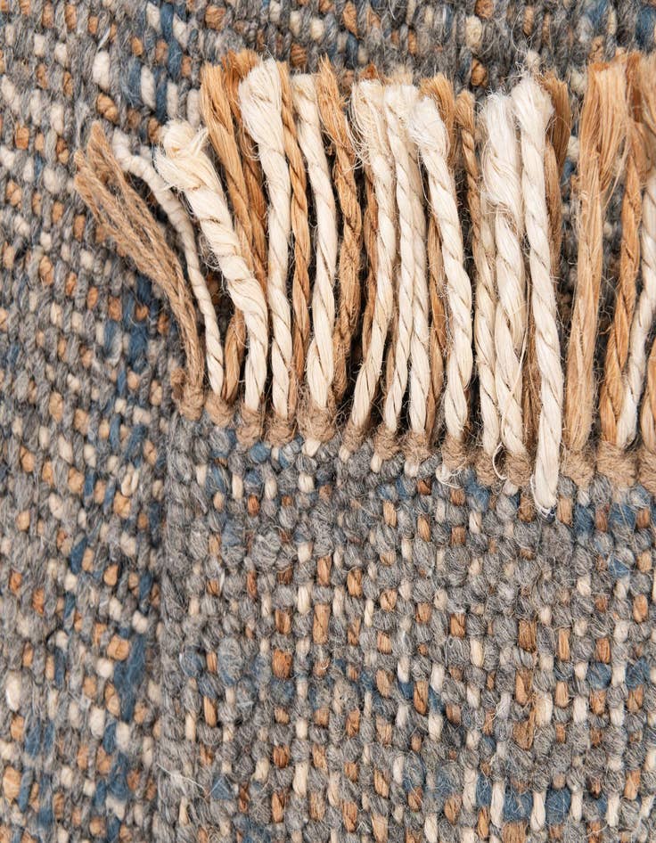 Detail image of 1' 7 x 1' 7  Hand Braided Jute Square Rug