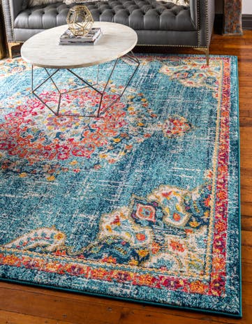 Blue Carrington Square Rug