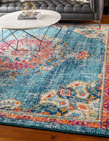 Blue Carrington Square Rug