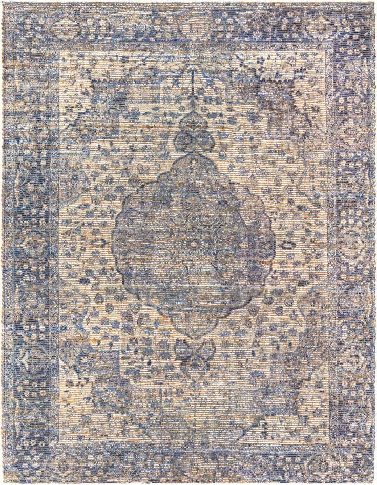 Detail image of 7' 10 x 7' 10 Hand Woven Chenille Jute Square Rug