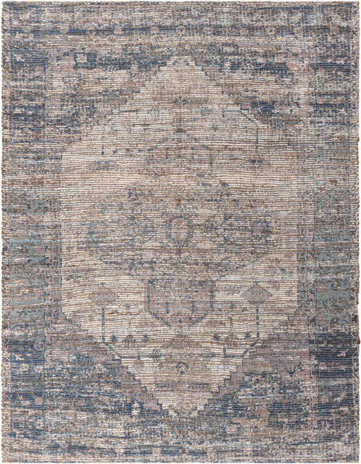Detail image of 7' 10 x 7' 10 Hand Woven Chenille Jute Square Rug