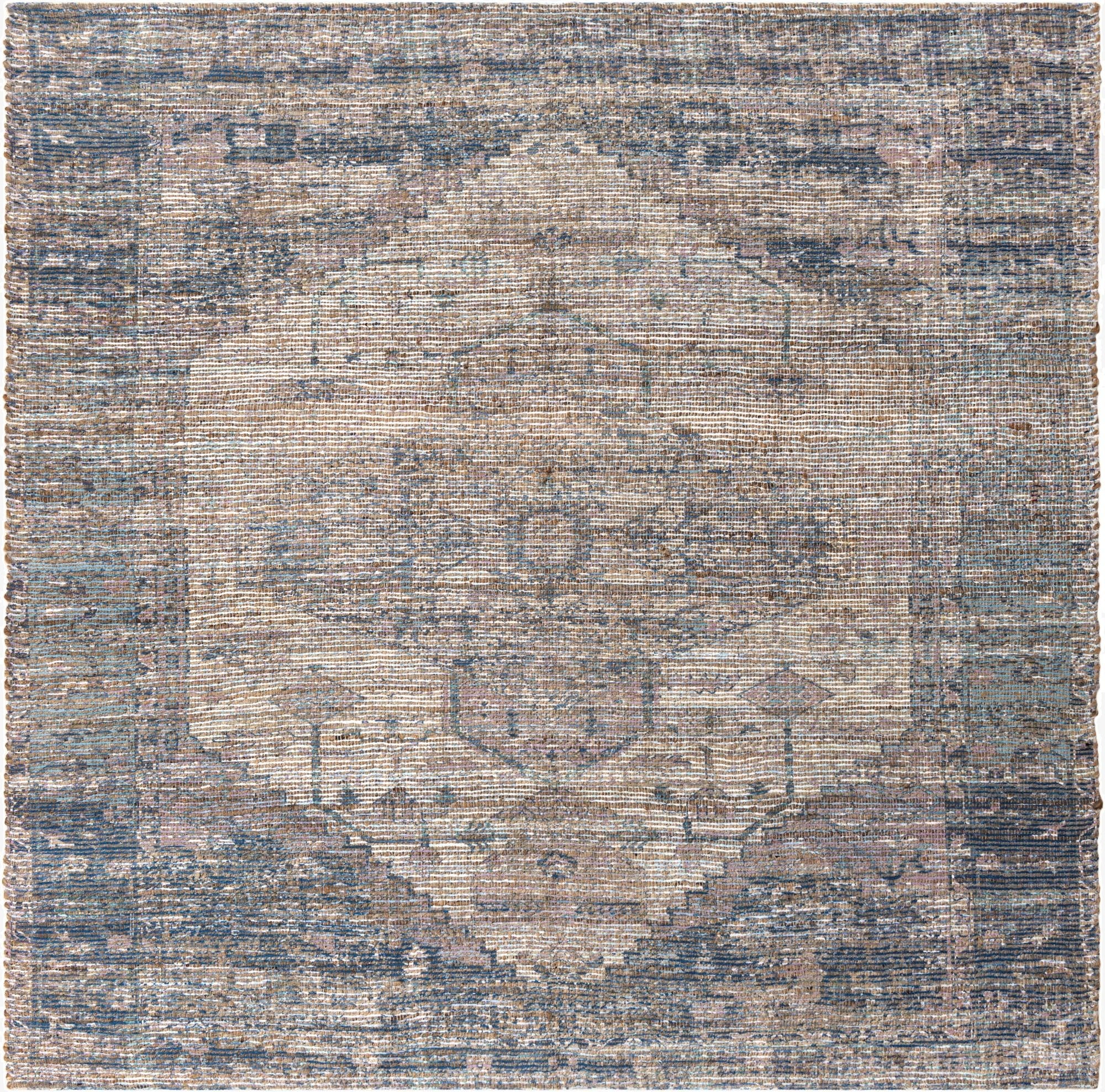 7' 10 x 7' 10  Hand Woven Chenille Jute Square Rug