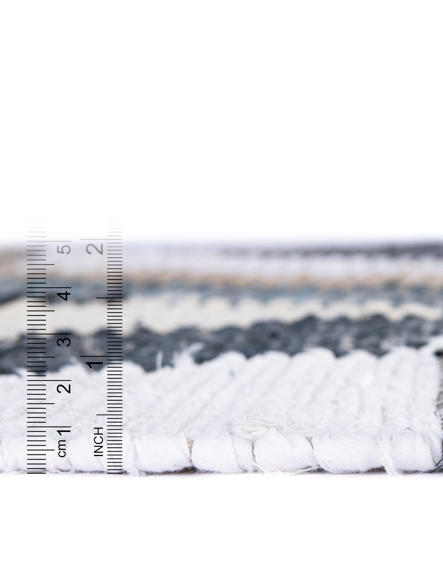 7' 10 x 7' 10 Hand Braided Chindi Cotton Square Rug