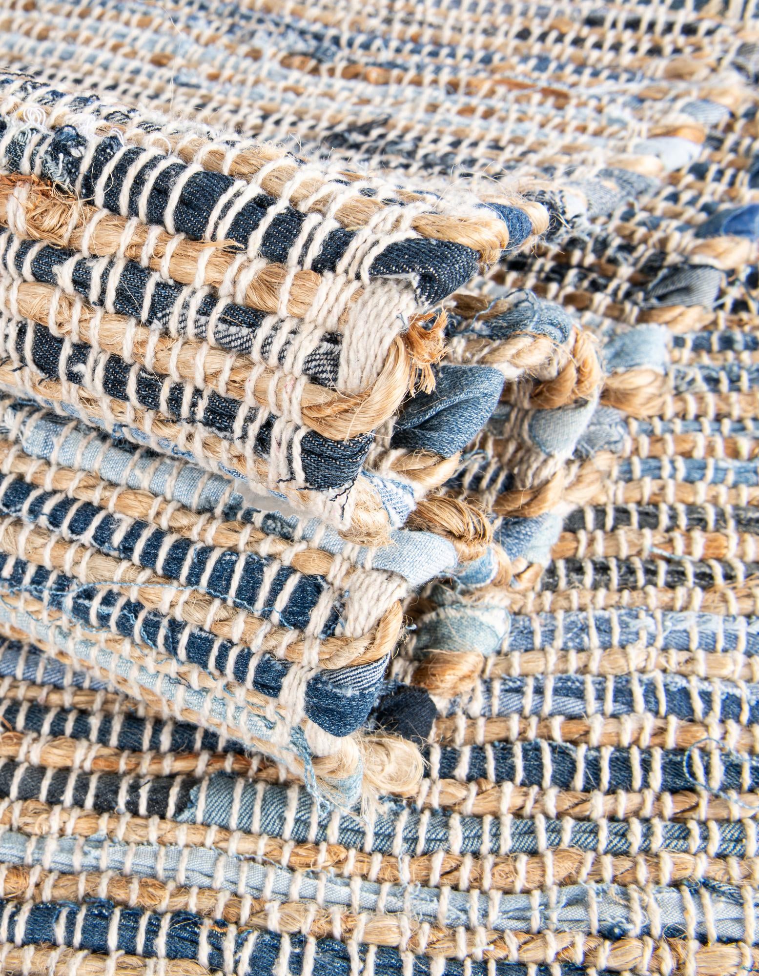 10' x 10' Hand Woven Chindi Jute Square Rug
