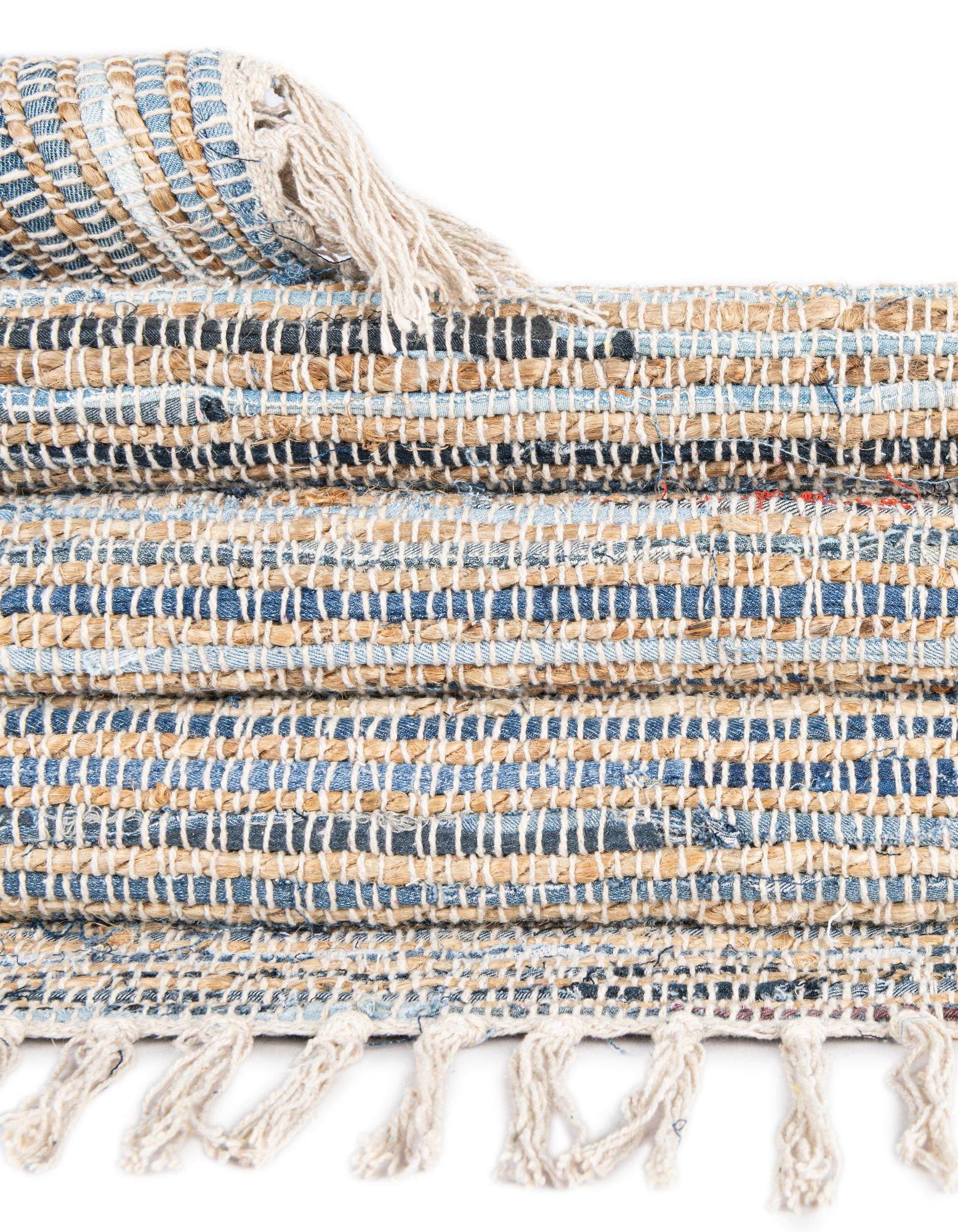 10' x 10' Hand Woven Chindi Jute Square Rug