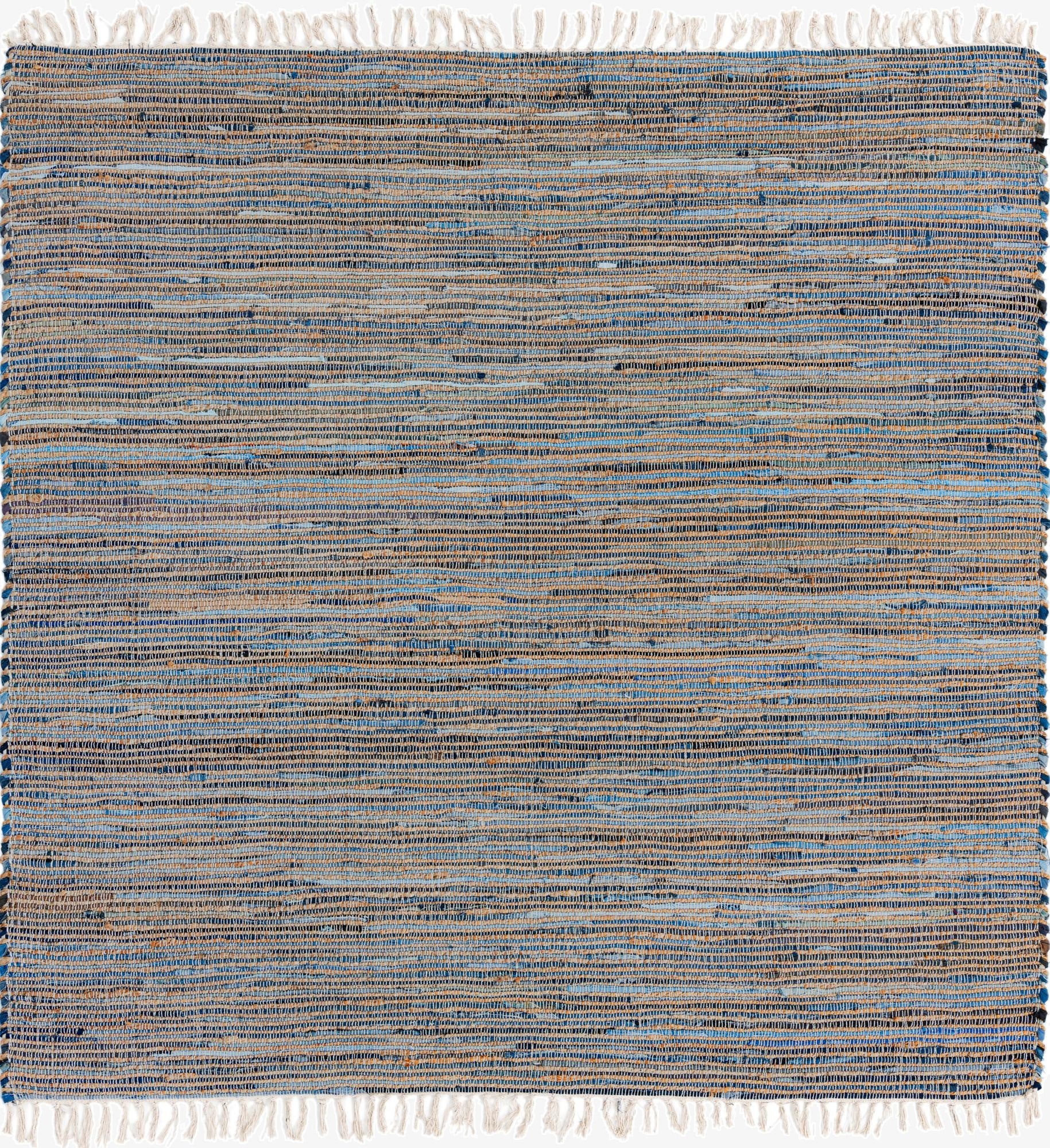 215cm x 215cm  Hand Woven Chindi Jute Cuadrado Alfombra