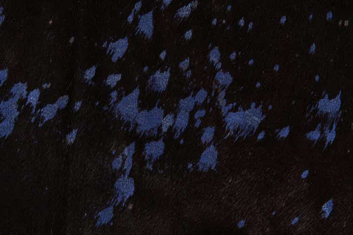 6' 5 x 6' 9 Cowhide Leather Square Rug