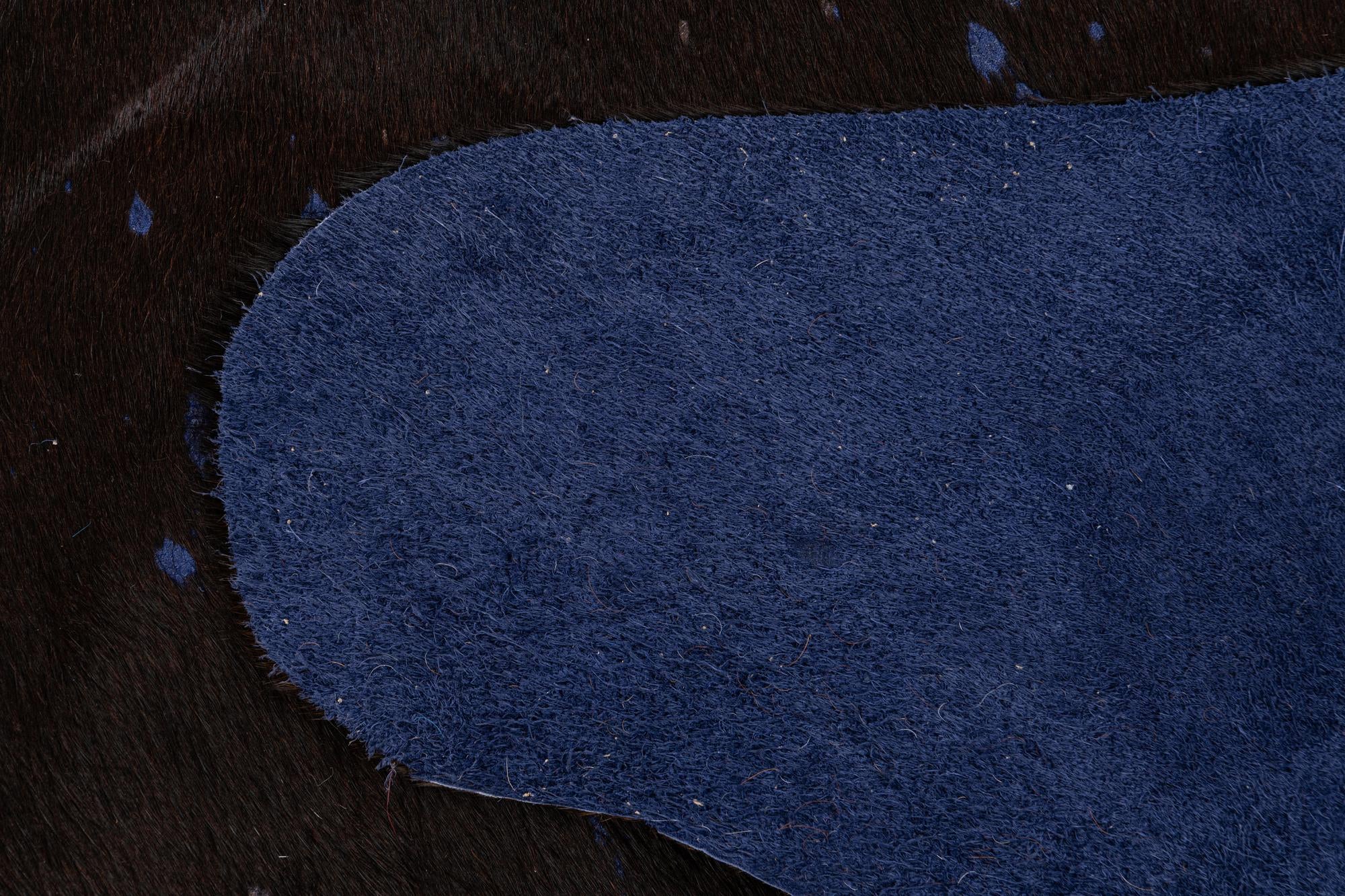 6' 5 x 6' 9 Cowhide Leather Square Rug