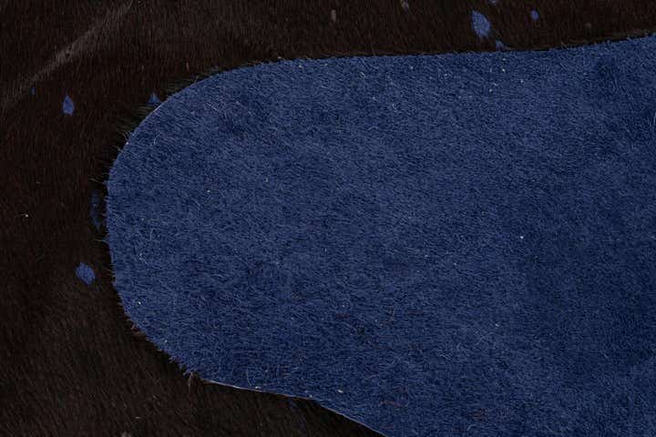 6' 5 x 6' 9 Cowhide Leather Square Rug