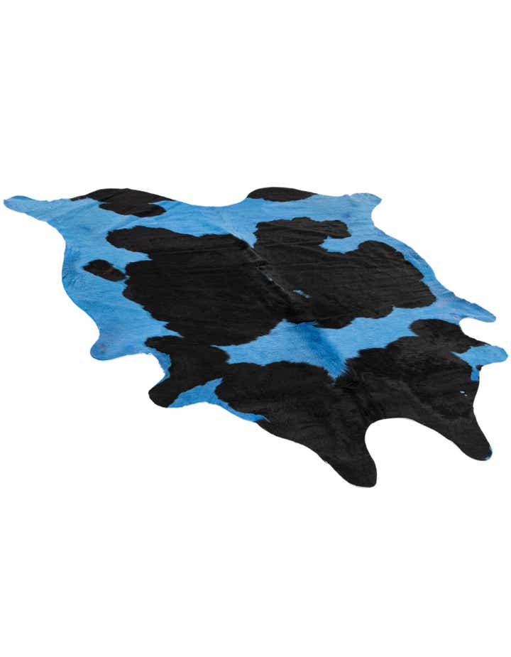 6' x 6' 2 Cowhide Leather Square Rug