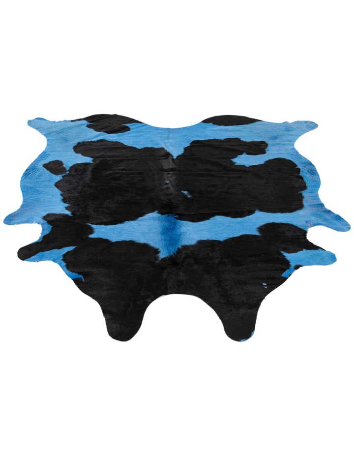 6' x 6' 2 Cowhide Leather Square Rug