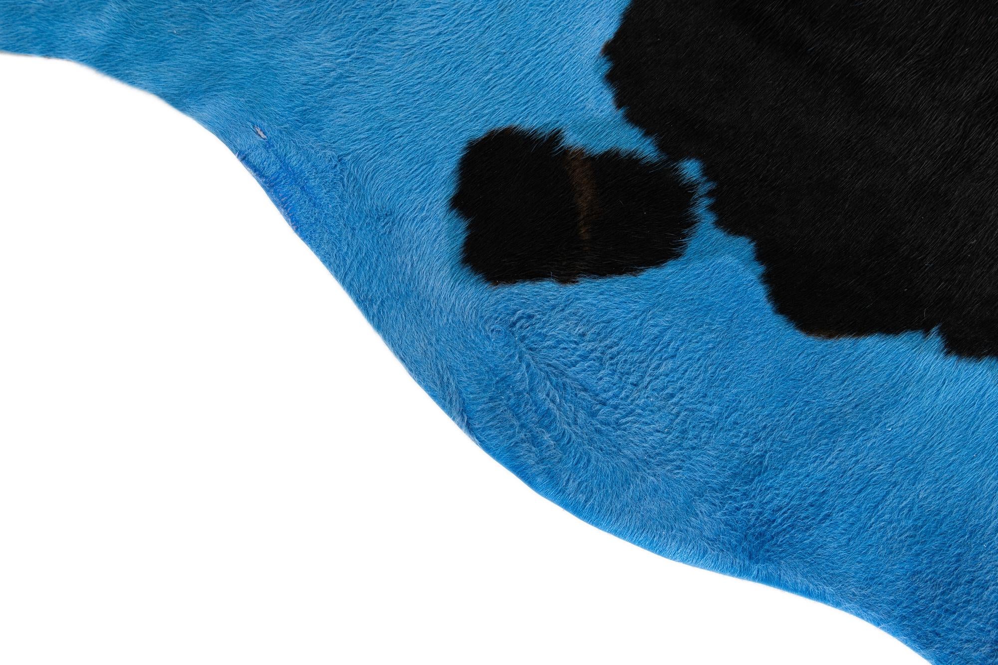 6' x 6' 2 Cowhide Leather Square Rug