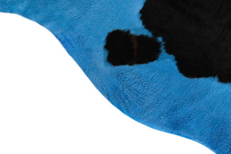 Detail image of 6' x 6' 2 Cowhide Leather Square Rug